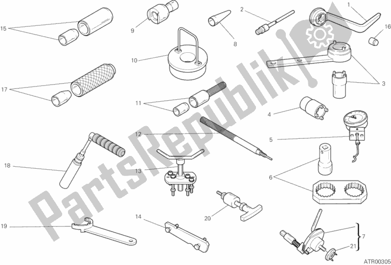 All parts for the 01a - Workshop Service Tools of the Ducati Diavel FL USA 1200 2015